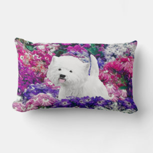 West Highland White Terrier Painting Dog Art Lumbar Cushion
