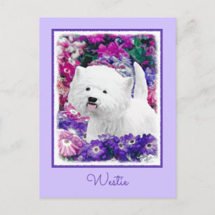 West Highland White Terrier Painting Dog Art Postcard