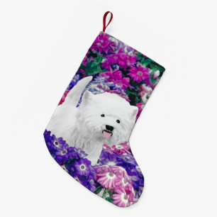West Highland White Terrier Painting Dog Art Small Christmas Stocking