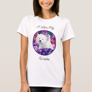 West Highland White Terrier Painting Dog Art T-Shirt