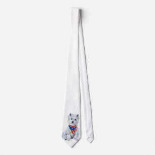 West Highland White Terrier Patriotic Tie