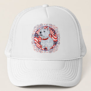 West Highland White Terrier Patriotic Trucker Hat