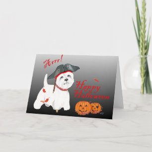 West Highland White Terrier Pirate Card
