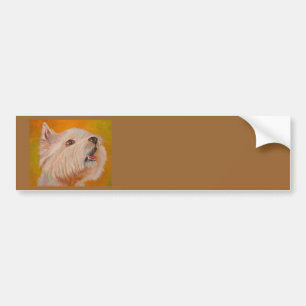 West Highland White Terrier Portrait Bumper Sticker