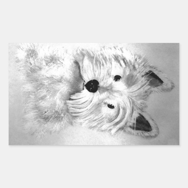 West Highland White Terrier Rectangular Sticker (Front)