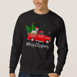 West Highland White Terrier Red Truck Christmas Tr Sweatshirt