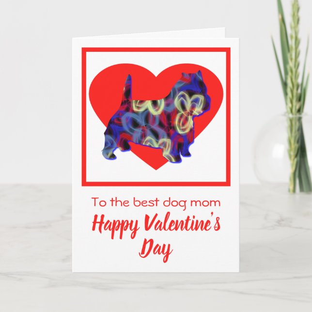 West Highland White Terrier Red Valentine’s Day Thank You Card (Front)