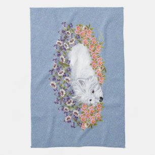 West Highland White Terrier Repose Tea Towel