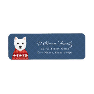 West Highland White Terrier Return Address Labels