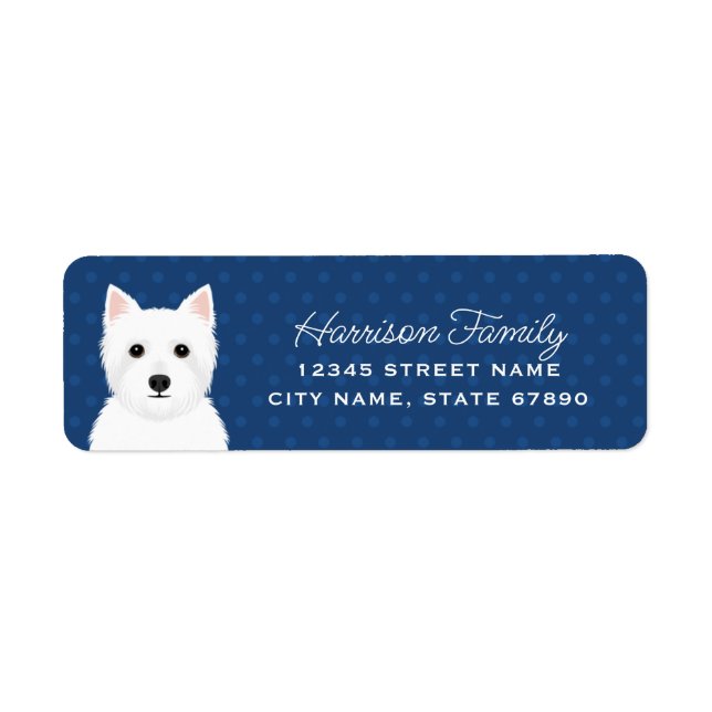 West Highland White Terrier Return Address Labels (Front)