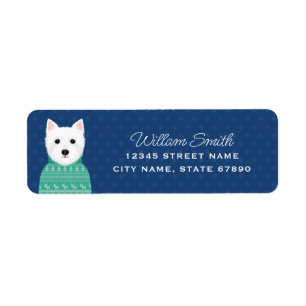 West Highland White Terrier Return Address Labels