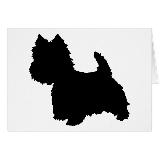 West Highland White Terrier Silhouette (Front Horizontal)