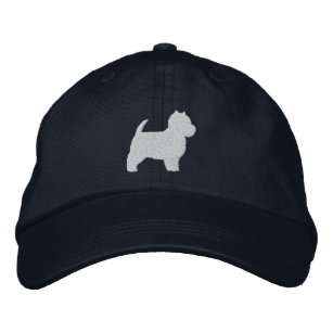 West Highland White Terrier Silhouette Embroidered Hat