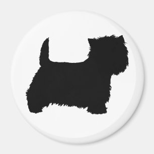West Highland White Terrier Silhouette Magnet