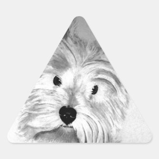 West Highland White Terrier Triangle Sticker