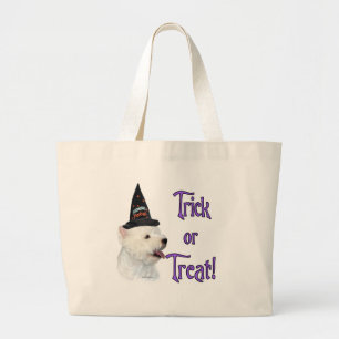West Highland White Terrier Trick Large Tote Bag