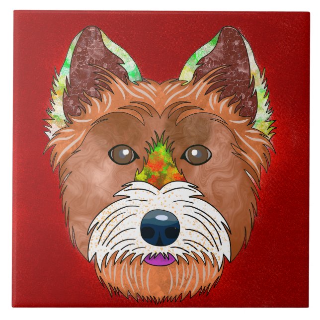 West Highland White Terrier ugly dog face  Ceramic Tile (Front)