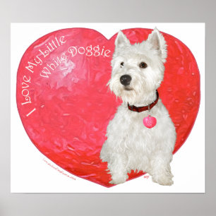 West Highland White Terrier Valentine Poster