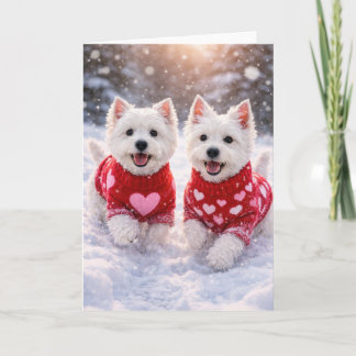 West Highland White Terrier Valentine’s Day Card