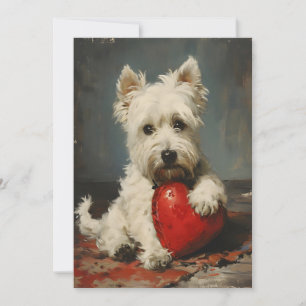 West Highland White Terrier Valentine's Day Holiday Card