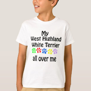 West Highland White Terrier Walks Design T-Shirt