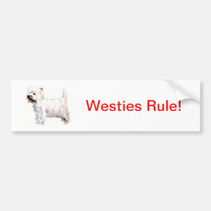 West Highland White Terrier Westie Bumper Sticker