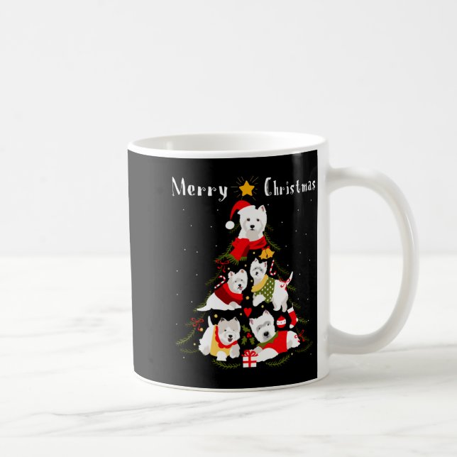 West Highland White Terrier Westie Christmas Tree  Coffee Mug (Right)