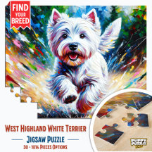 West Highland White Terrier "Westie" Dog Portrait