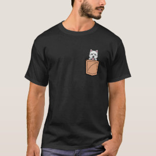West Highland White Terrier (Westie) Pocket Dog T-Shirt