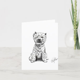 WEST HIGHLAND WHITE TERRIER. "WESTY"  THANK YOU CARD
