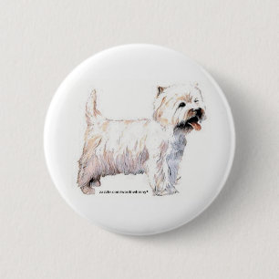 West Highland White Terriers 6 Cm Round Badge