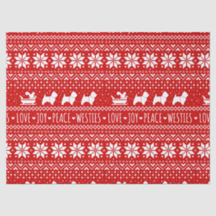 West Highland White Terriers Christmas Westie Dogs Tissue Paper