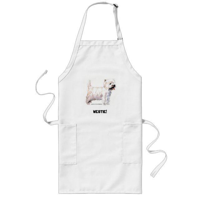 West Highland White Terriers Long Apron (Front)