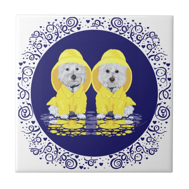 West Highland White Terriers Rain Tile (Front)
