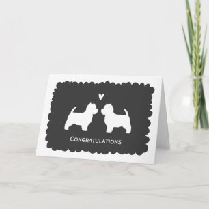West Highland White Terriers Wedding Congrats Card