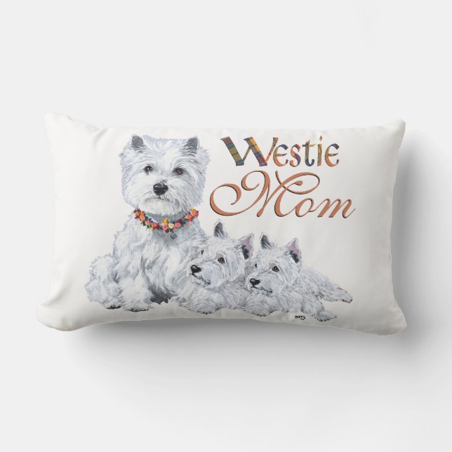 West Higland White Terrier MOM Lumbar Cushion (Front)