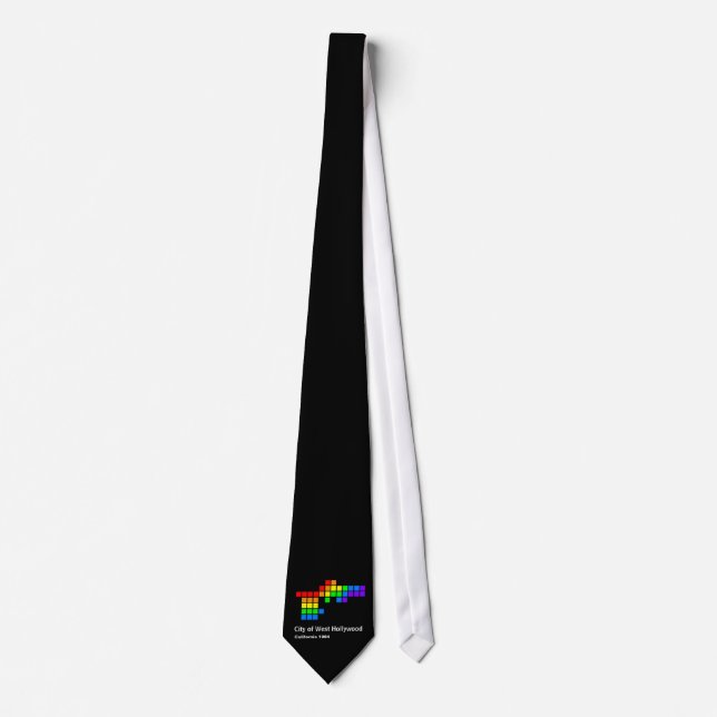 West Hollywood Logo Rainbow Tie (Front)