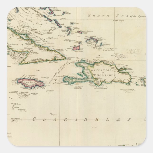 West India Islands 2 Square Sticker (Front)