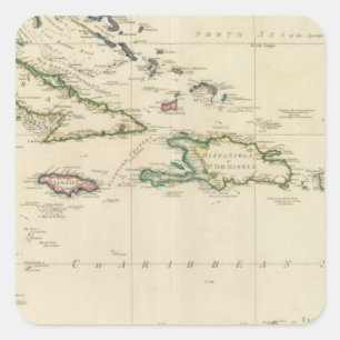 West India Islands 2 Square Sticker