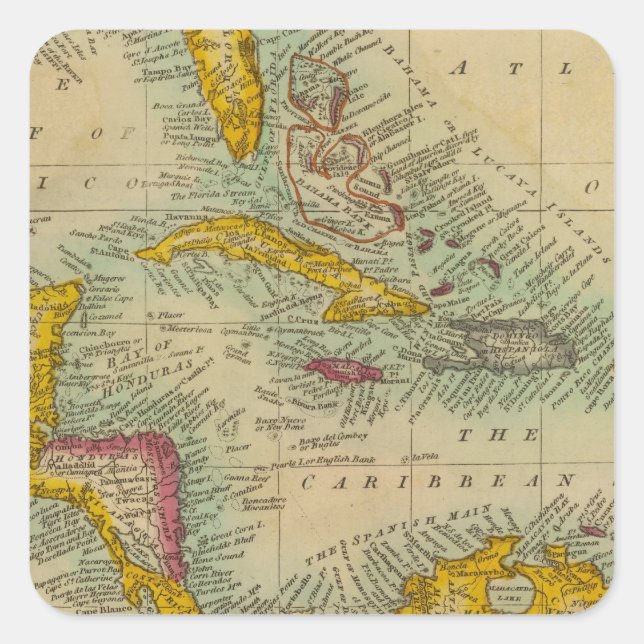 West India Islands Square Sticker (Front)