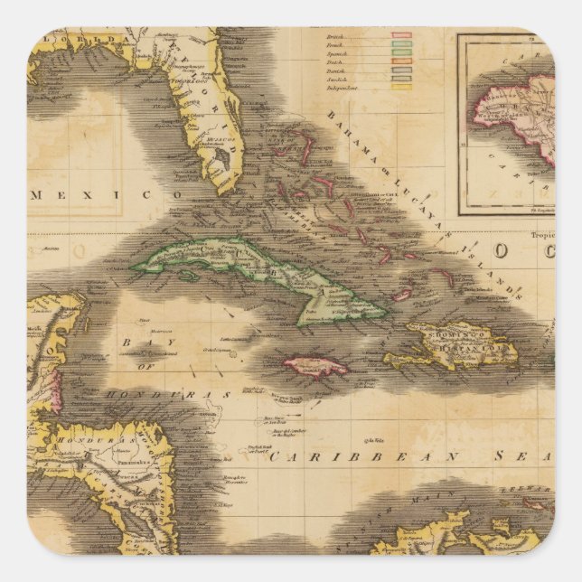 West India Islands Square Sticker (Front)