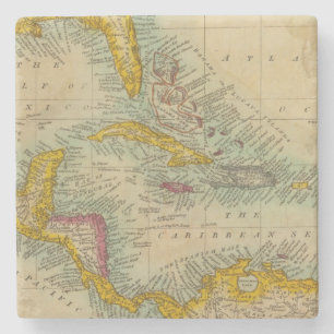 West India Islands Stone Coaster