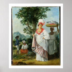 West Indian Creole Woman with her Black Servant, c Poster