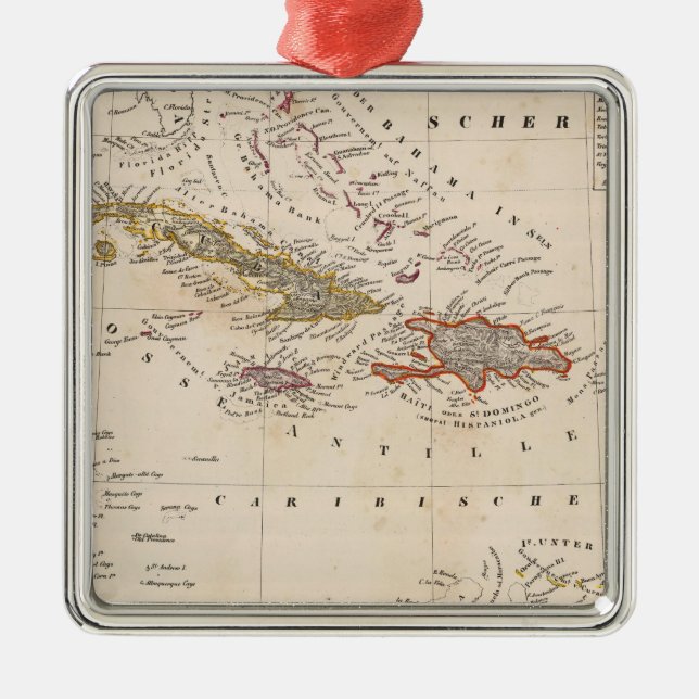 West Indies 10 Metal Tree Decoration (Front)