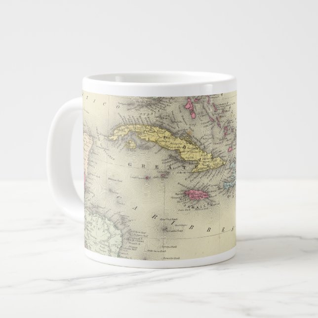 West Indies 13 Large Coffee Mug (Front Left)