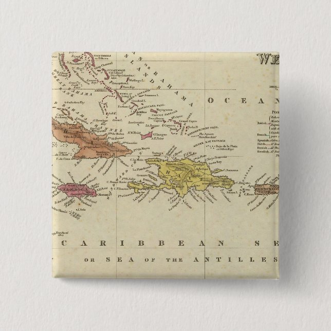 West Indies 14 15 Cm Square Badge (Front)