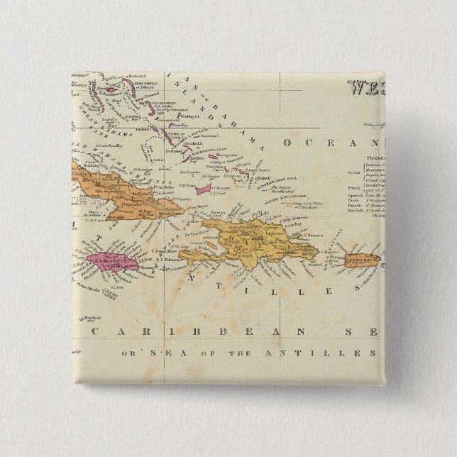 West Indies 4 15 Cm Square Badge (Front)