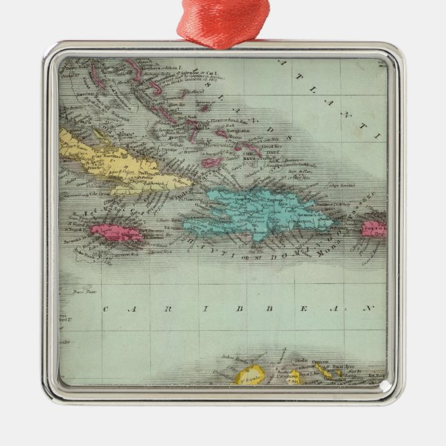 West Indies 8 Metal Tree Decoration (Front)