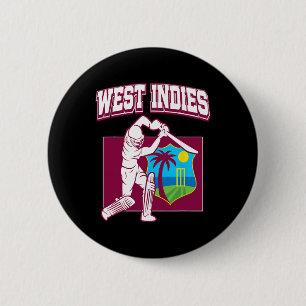 West Indies Cricket Fan Cool Caribbean Cricket Sup 6 Cm Round Badge