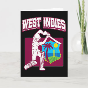 West Indies Cricket Fan Cool Caribbean Cricket Sup Card